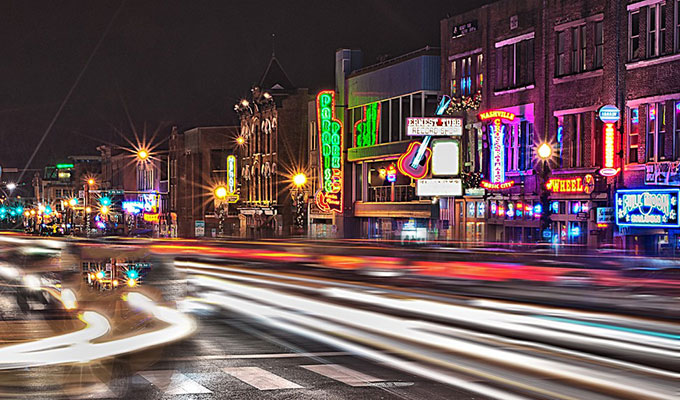 Downtown Nashville Tennessee Nashville's Neon Lights of Broadway