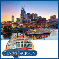 Cruise down the Cumberland River in downtown Nashville Tennessee on the General Jackson Showboat Cruise down the Cumberland River in downtown Nashville Tennessee