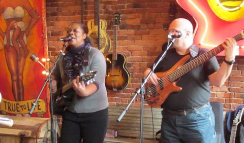 Live Jazz in Nashville Tennessee Sabrina & Tony playing Live Jazz at Antique Archaeology in Nashville Tennessee