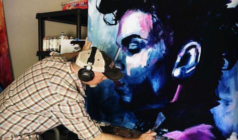 Nashville Art Galleries Roy Laws painting Prince's in Purple Rain
